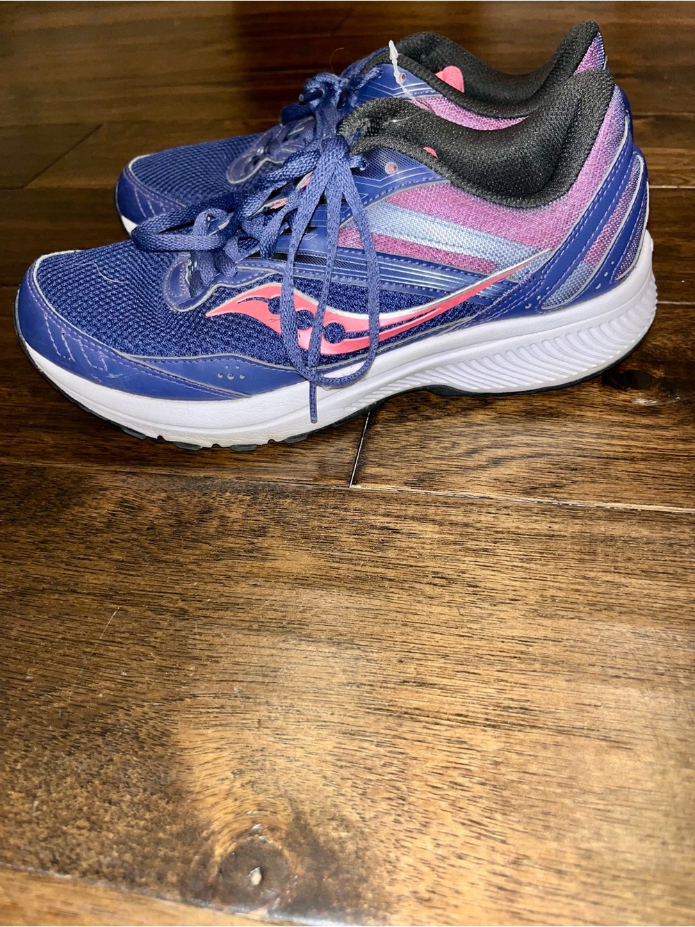 Saucony Navy and Pink Girls' Athletic Sneakers